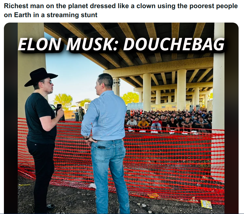 ELON THE DOUCHE
Keywords: Rare Earth Mines Of Afghanistan, New America Foundation Corruption, Obama, Obama Campaign Finance, Obama FEC violations, Palo Alto Mafia, Paypal Mafia, Pelosi Corruption, Political bribes, Political Insider,  Eric Schmidts Sex Penthouse, SEC Investigation