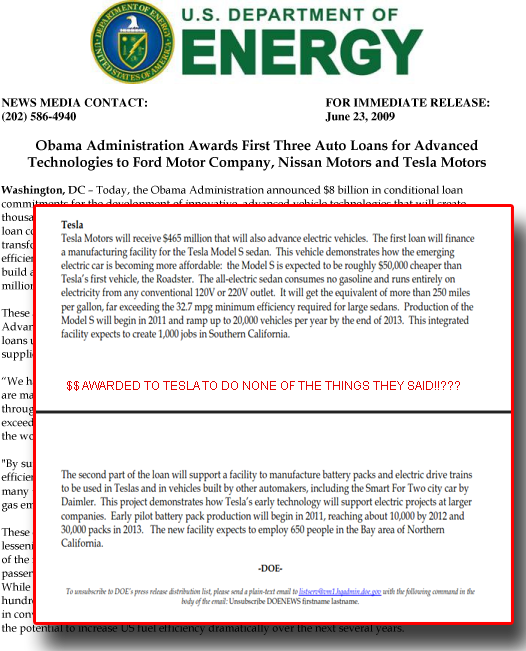 TESLA-LIES ELON MUSK IS A LIAR SCAMMER POLITICAL BRIBERY CROOK
Keywords: Rare Earth Mines Of Afghanistan, New America Foundation Corruption, Obama, Obama Campaign Finance, Obama FEC violations, Palo Alto Mafia, Paypal Mafia, Pelosi Corruption, Political bribes, Political Insider,  Eric Schmidts Sex Penthouse, SEC Investigation