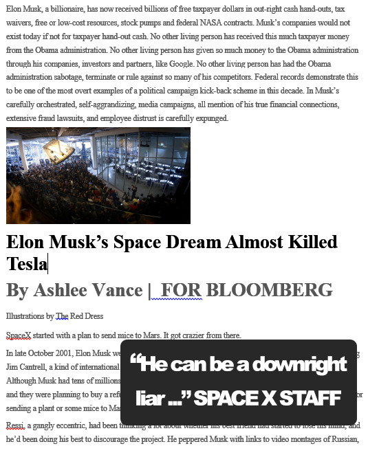 elon musk proven to be a liar
Keywords: Rare Earth Mines Of Afghanistan, New America Foundation Corruption, Obama, Obama Campaign Finance, Obama FEC violations, Palo Alto Mafia, Paypal Mafia, Pelosi Corruption, Political bribes, Political Insider,  Eric Schmidts Sex Penthouse, SEC Investigation