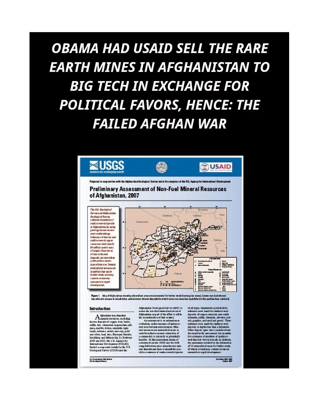 Keywords: Rare Earth Mines Of Afghanistan, New America Foundation Corruption, Obama, Obama Campaign Finance, Obama FEC violations, Palo Alto Mafia, Paypal Mafia, Pelosi Corruption, Political bribes, Political Insider,  Eric Schmidts Sex Penthouse, SEC Investigation