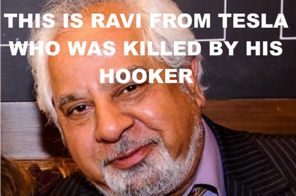 TESLA BOSS MURDERED BY HIS HOOKER - RAVI_v1
Keywords: Rare Earth Mines Of Afghanistan, New America Foundation Corruption, Obama, Obama Campaign Finance, Obama FEC violations, Palo Alto Mafia, Paypal Mafia, Pelosi Corruption, Political bribes, Political Insider,  Eric Schmidts Sex Penthouse, SEC Investigation