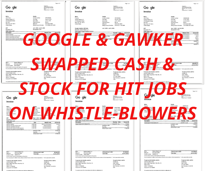 GOOGLE GAWKER MONEY LAUNDERING
Keywords: Rare Earth Mines Of Afghanistan, New America Foundation Corruption, Obama, Obama Campaign Finance, Obama FEC violations, Palo Alto Mafia, Paypal Mafia, Pelosi Corruption, Political bribes, Political Insider,  Eric Schmidts Sex Penthouse, SEC Investigation