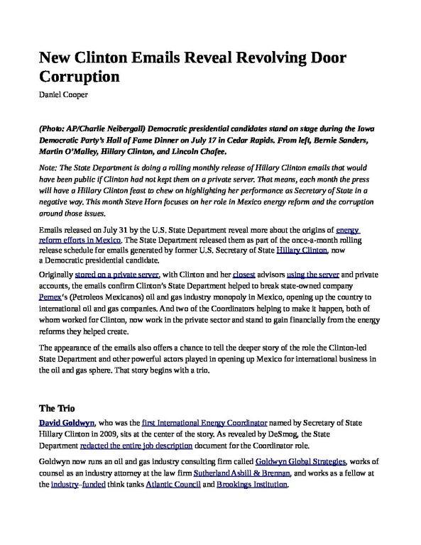 CLINTON-ENERGY-CORRPTION-pdf
Keywords: Rare Earth Mines Of Afghanistan, New America Foundation Corruption, Obama, Obama Campaign Finance, Obama FEC violations, Palo Alto Mafia, Paypal Mafia, Pelosi Corruption, Political bribes, Political Insider,  Eric Schmidts Sex Penthouse, SEC Investigation