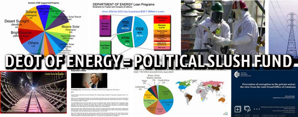 DEPT-OF-ENERGY-CORRUPTION-DEPT-OF-ENERGY-IS-A-CRONY-SLUSH-FUND
Keywords: Rare Earth Mines Of Afghanistan, New America Foundation Corruption, Obama, Obama Campaign Finance, Obama FEC violations, Palo Alto Mafia, Paypal Mafia, Pelosi Corruption, Political bribes, Political Insider,  Eric Schmidts Sex Penthouse, SEC Investigation