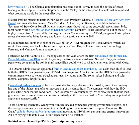 DEPT OF ENERGY GREEN CROOK JOHN DOERR INV433-2
Keywords: Rare Earth Mines Of Afghanistan, New America Foundation Corruption, Obama, Obama Campaign Finance, Obama FEC violations, Palo Alto Mafia, Paypal Mafia, Pelosi Corruption, Political bribes, Political Insider,  Eric Schmidts Sex Penthouse, SEC Investigation