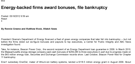 INV427-1 Dept of Energy Slush Fund Scam Cover-Up Crimes
Keywords: Rare Earth Mines Of Afghanistan, New America Foundation Corruption, Obama, Obama Campaign Finance, Obama FEC violations, Palo Alto Mafia, Paypal Mafia, Pelosi Corruption, Political bribes, Political Insider,  Eric Schmidts Sex Penthouse, SEC Investigation