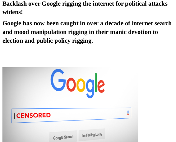 BACKLASH OVER GOOGLE RIGGING GOOGLE EXISTS TO MANIPULATE POLITICS
Keywords: Rare Earth Mines Of Afghanistan, New America Foundation Corruption, Obama, Obama Campaign Finance, Obama FEC violations, Palo Alto Mafia, Paypal Mafia, Pelosi Corruption, Political bribes, Political Insider,  Eric Schmidts Sex Penthouse, SEC Investigation