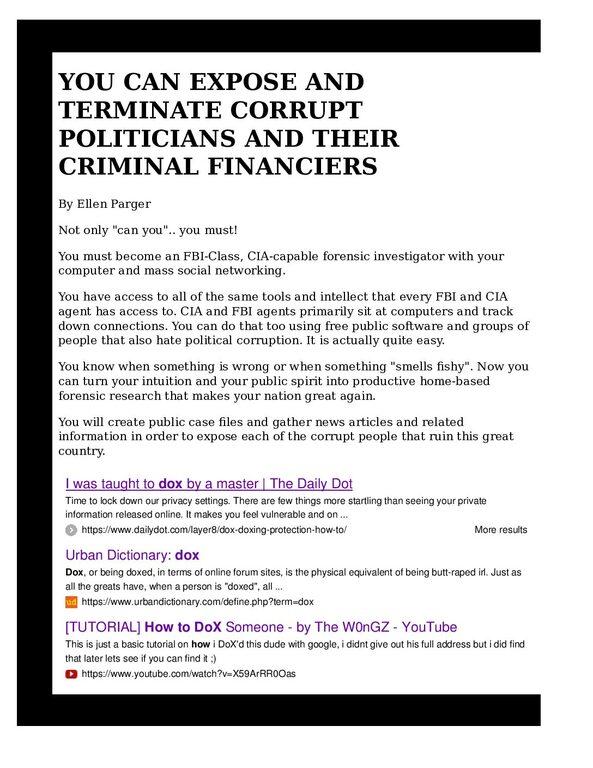 KILLING-CORRUPTION-pdf
Keywords: Rare Earth Mines Of Afghanistan, New America Foundation Corruption, Obama, Obama Campaign Finance, Obama FEC violations, Palo Alto Mafia, Paypal Mafia, Pelosi Corruption, Political bribes, Political Insider,  Eric Schmidts Sex Penthouse, SEC Investigation